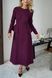 Бордова сукня міді з баскою, L
