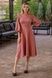 Рожева жіноча сукня міді зі спідницею сонце та пишним рукавом на резинці, S